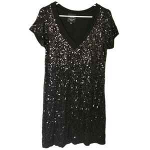 Gossip Girl Romeo & Juliet Couture Black Sequin Mini Dress Size Medium
